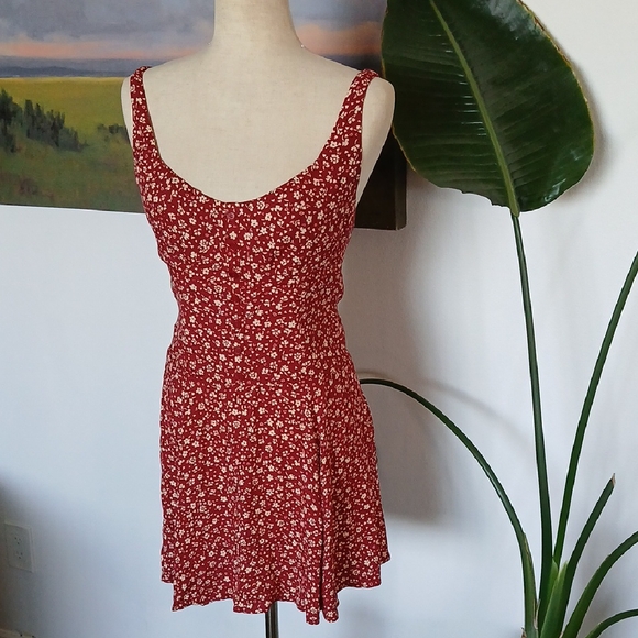 Reformation Valencio Red Floral Mini Dress - Picture 1 of 9